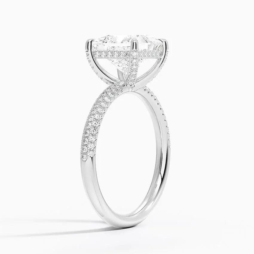 The Pavé Dome Princess Engagement Ring - Intou