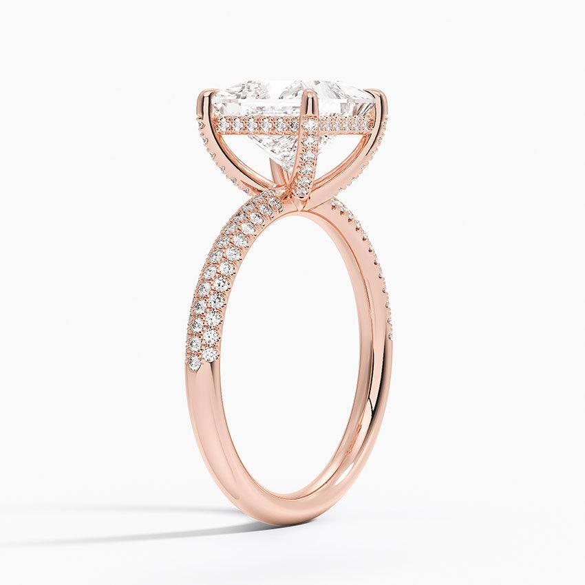 The Pavé Dome Princess Engagement Ring - Intou