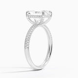 The Pavé Dome Radiant Engagement Ring - Intou