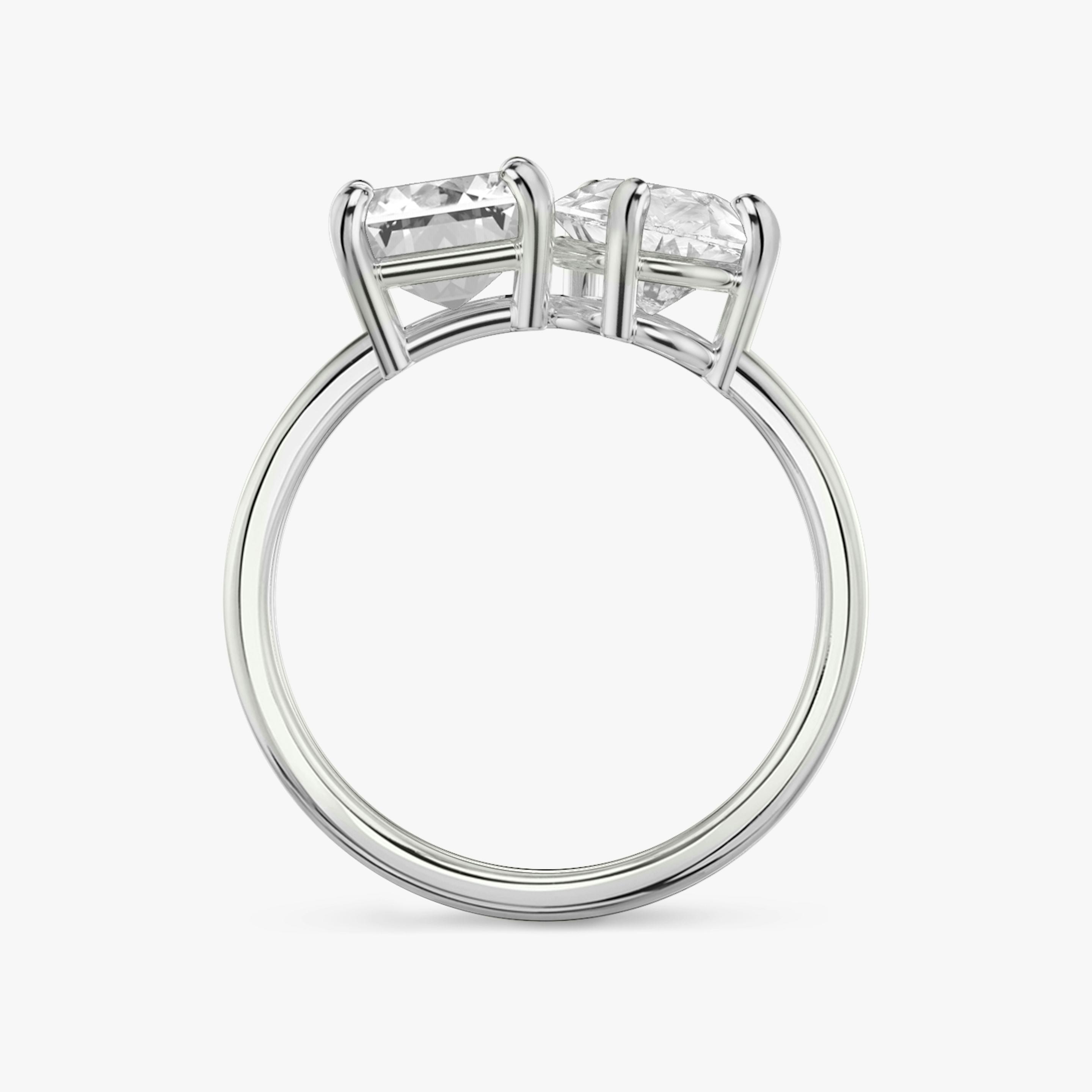 The Toi et Moi Emerald and Pear Engagement Ring - Intou