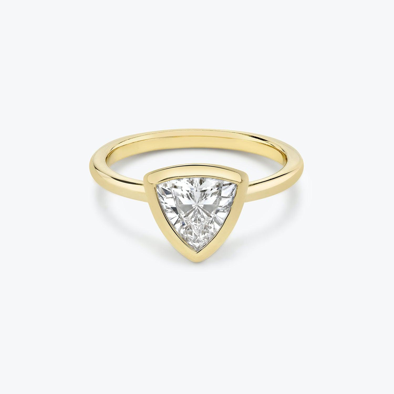 Trillion Bezel Engagement Ring - Intou