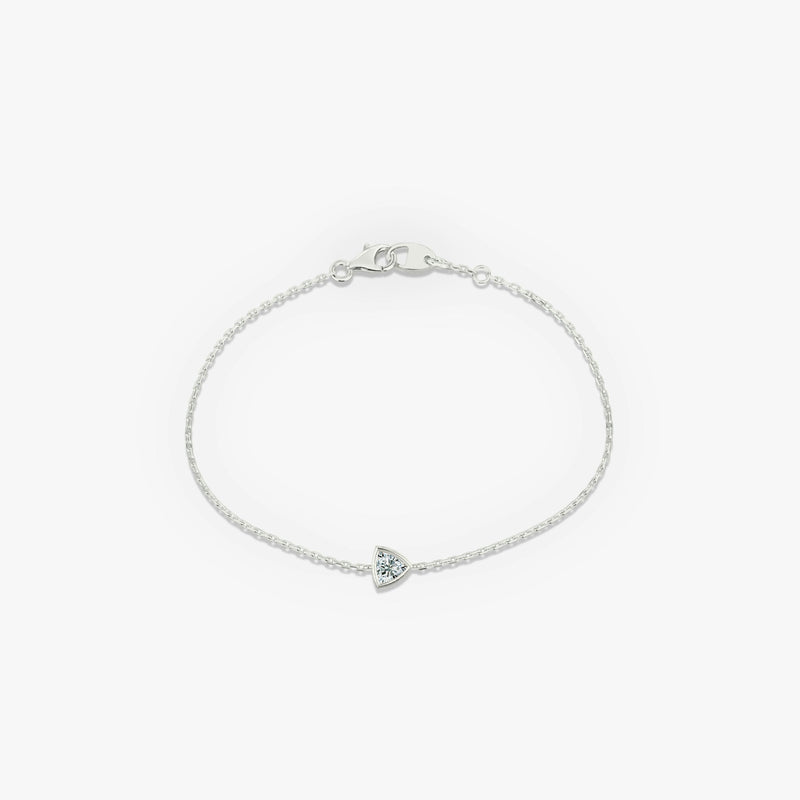 Trillion Bezel Solitaire Bracelet - Intou