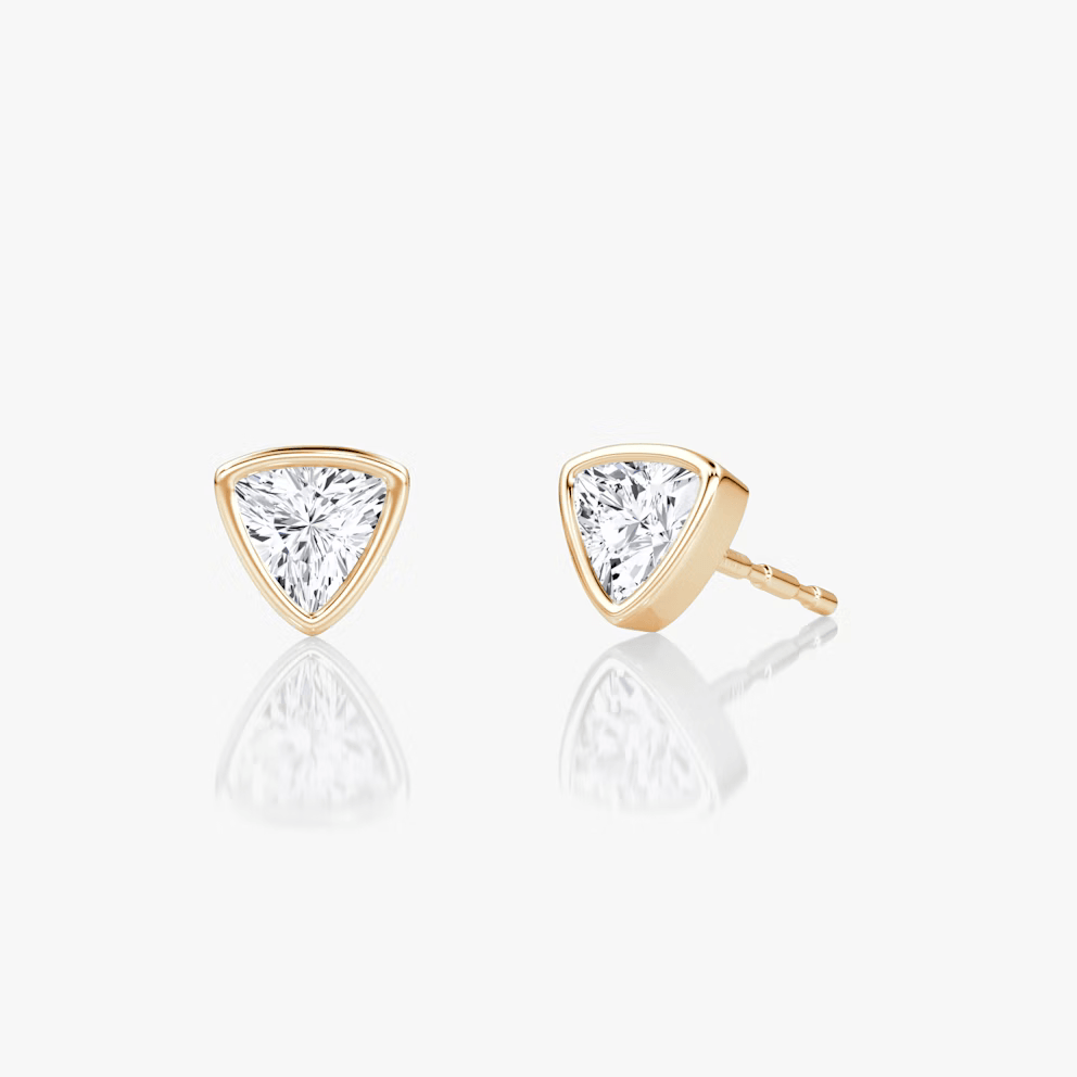 Trillion Bezel Solitaire Stud - Intou