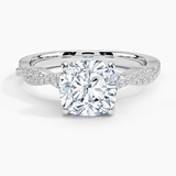 Twisted Vine Cushion Cut Engagement Ring - Intou