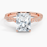 Twisted Vine Radiant Cut Engagement Ring - Intou