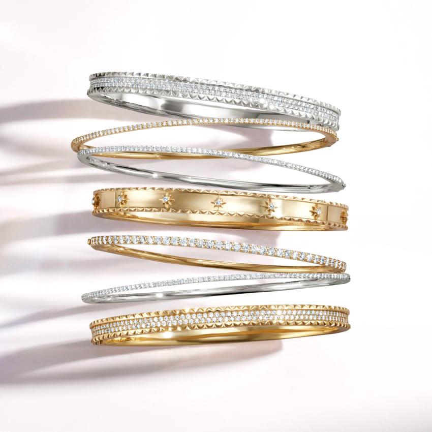 Whisper Diamond Bangle Bracelet - Intou